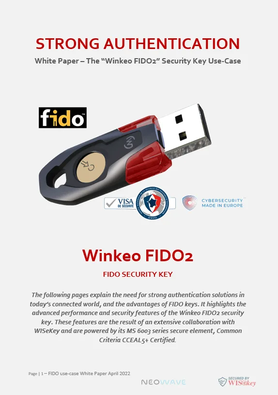White Paper – The Winkeo FIDO2 Security Key Use-Case