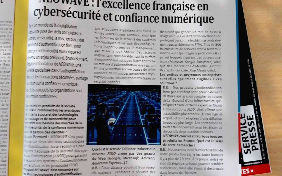 NEOWAVE mise en avant dans le magazine Entreprendre