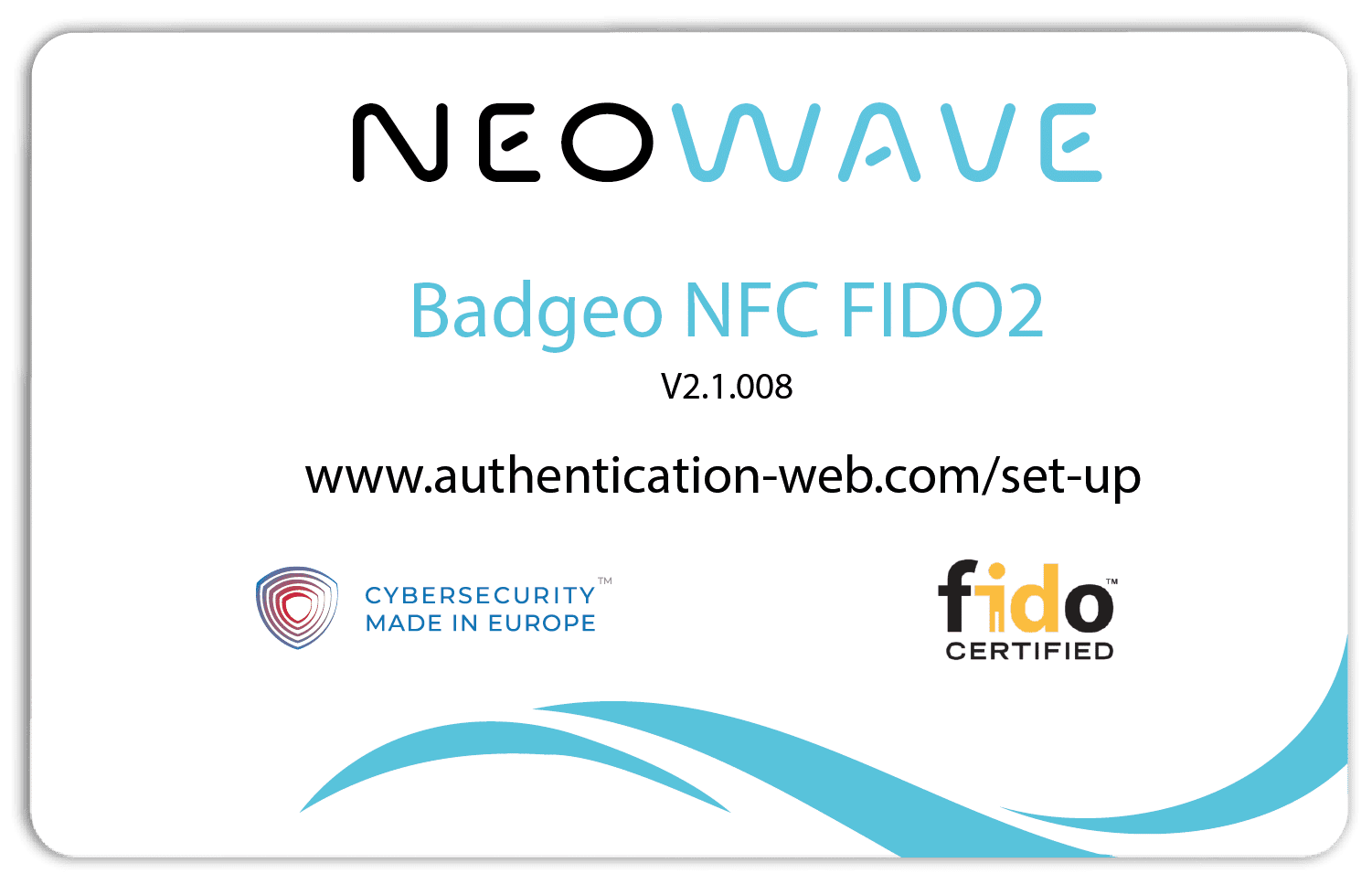 Carte à puce Badgeo NFC FIDO2