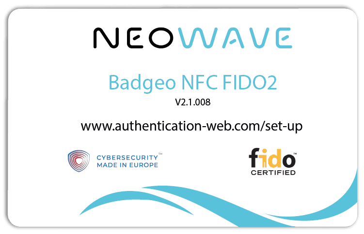 Badgeo NFC FIDO2 for strong authentication
