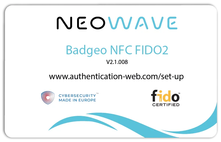 Badgeo NFC FIDO2 for strong authentication